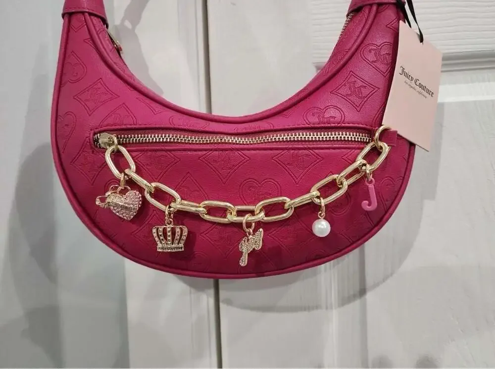 NWT Juicy Couture‎ Top Notch Hobo Shoulder Bag in Raspberry Tart